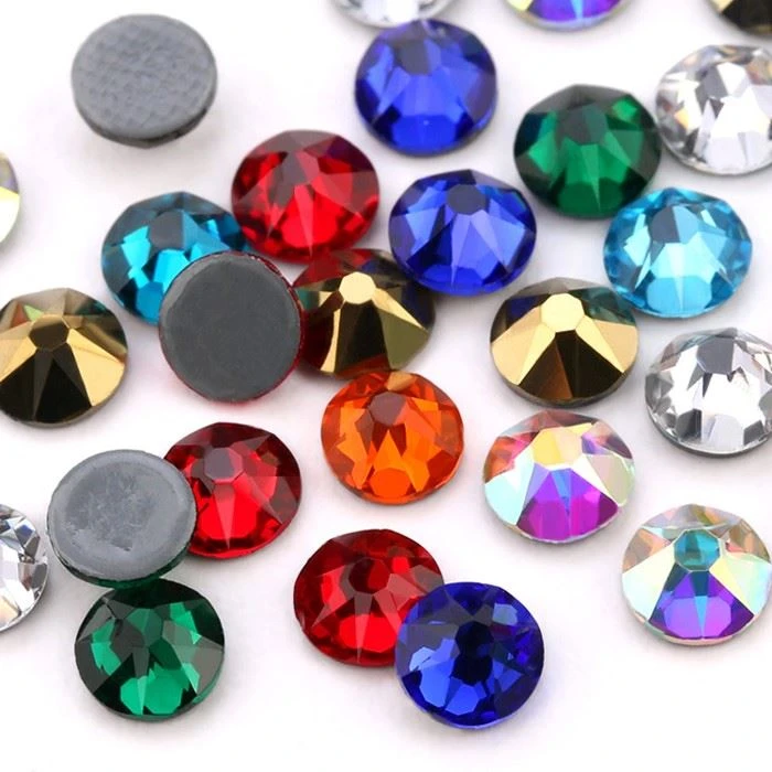 8 big 8 small facets iron on rhinestone